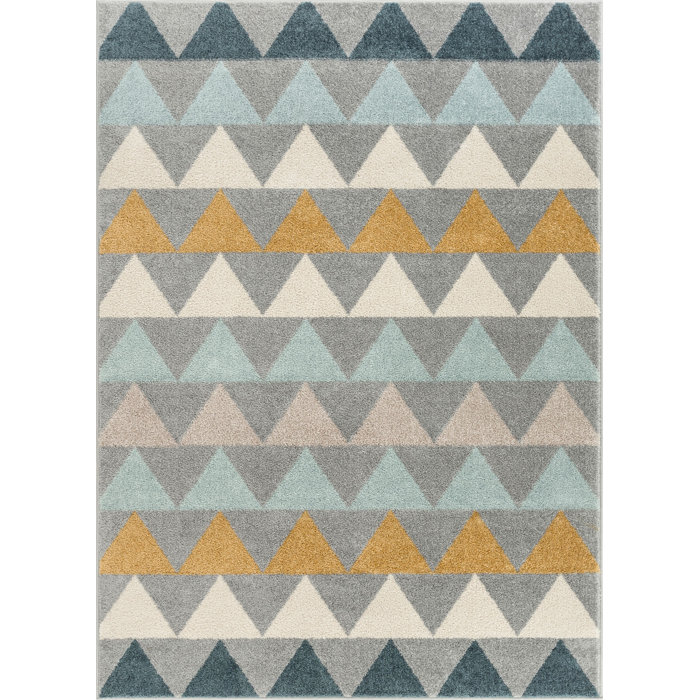 Well Woven Mystic Grey/Blue/Yellow Rug & Reviews Wayfair.co.uk